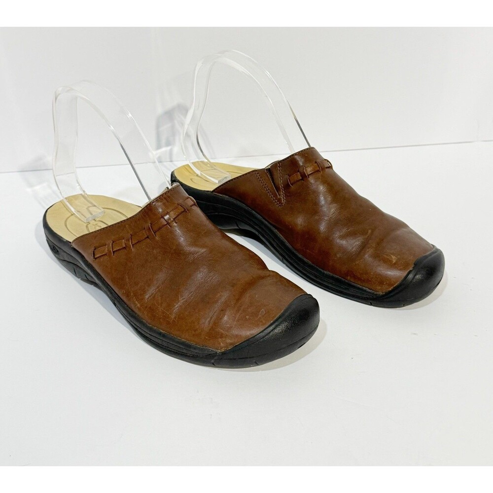 Keen Winslow Women's Size 8.5 Brown Leather Slip On Clogs